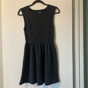 Frenchi Gray A-Line dress with tweed-like fabric